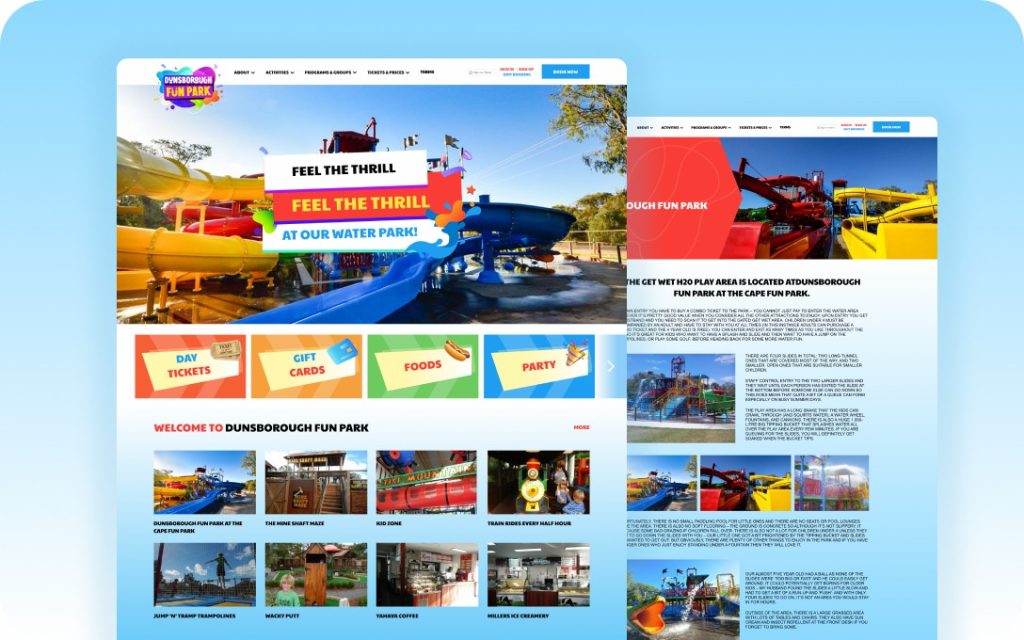 Dunsborough Fun Park 网页设计