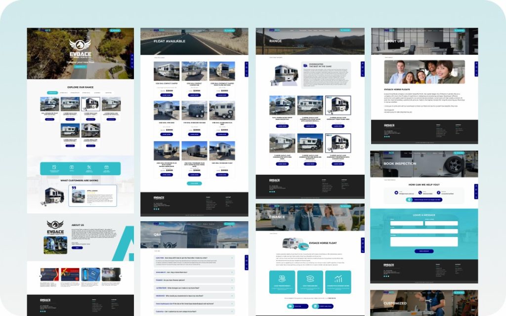 EVOACE FLOATS 网页设计