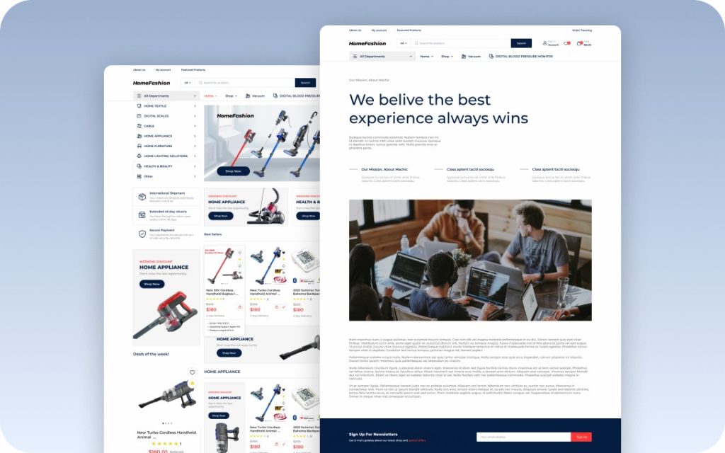 HomeFashion 网页设计