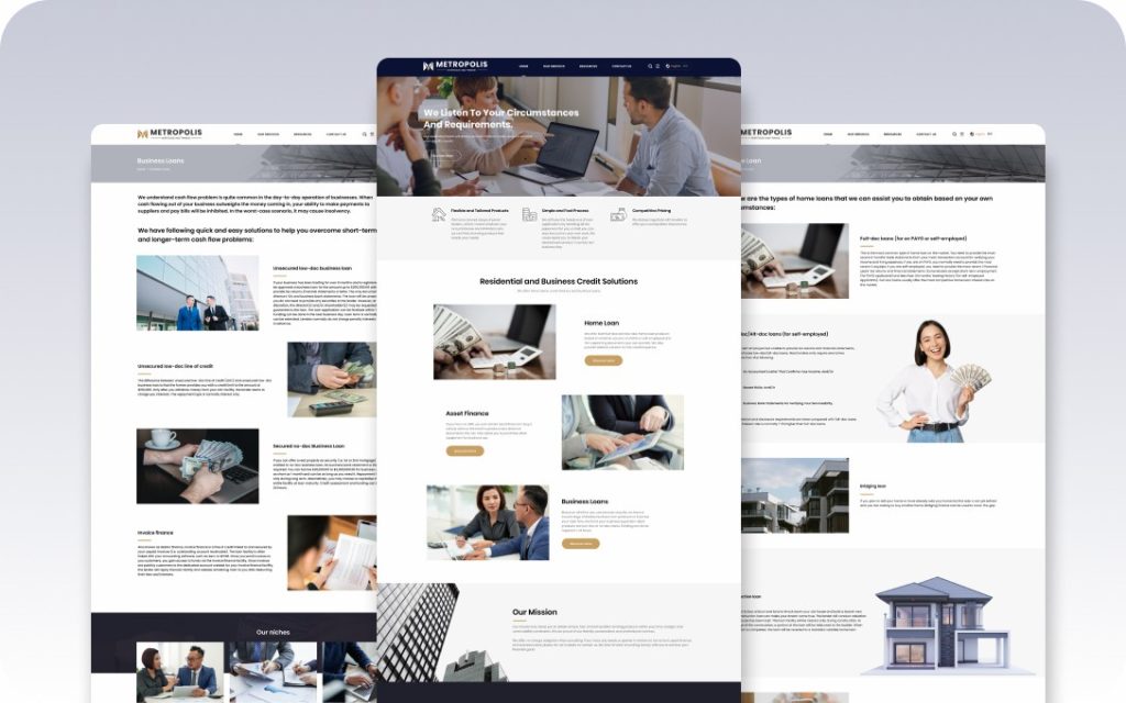 Metropolis Finance 网页设计