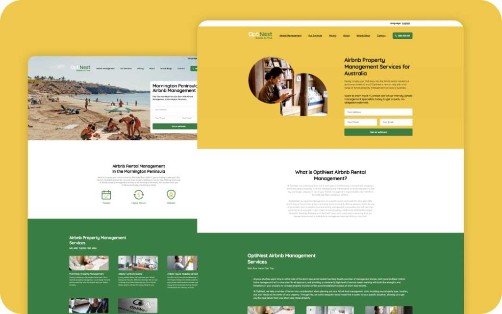 Optinest 网页设计